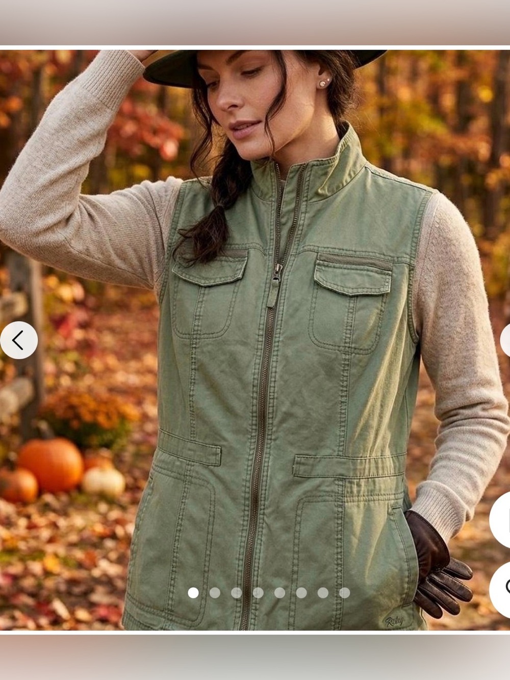 Merona Olive Green Utility Vest - M